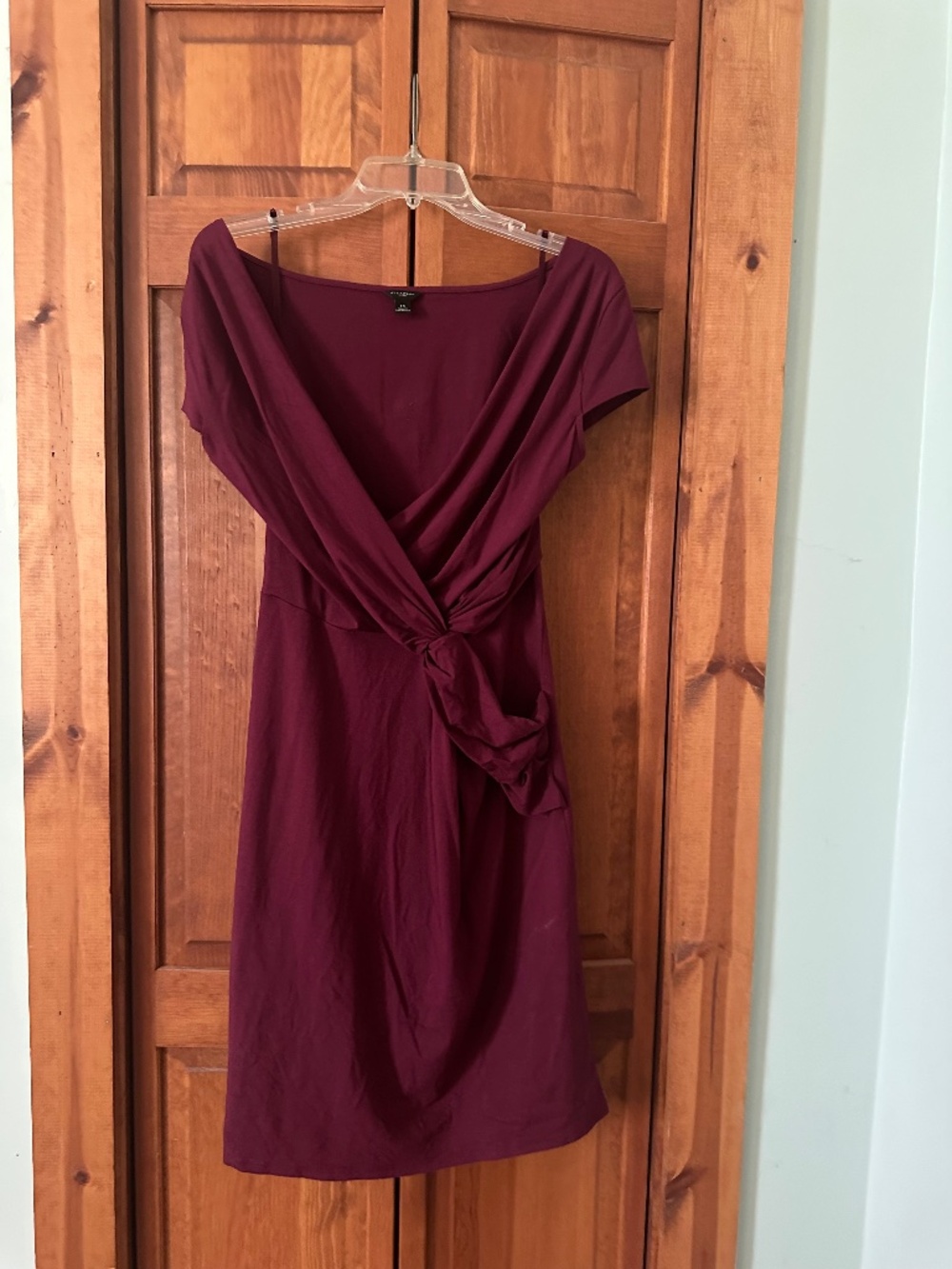 Burgundy Ann Taylor Loft midi dress
